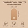 ZZHBOO 100 Pcs, 3x6cm Flower Head Cow Kraft Paper Labels