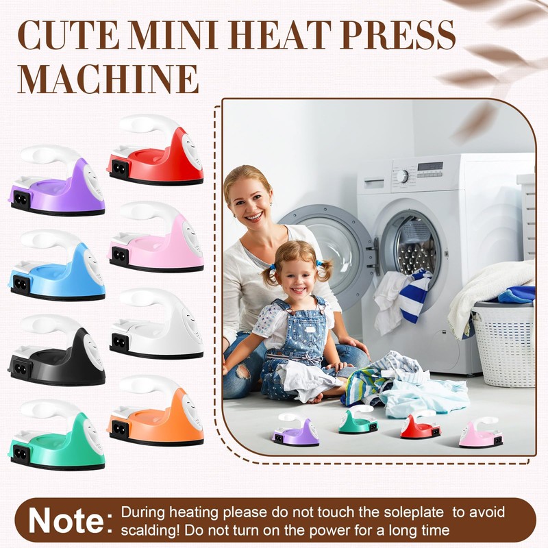 Zhehao 8 Pcs Mini Craft Iron Small Heat Press 3.39