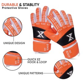 ZooxGk Secure Catch Training Soccer Goalie Gloves Kids & Youth with Pk Latex,Youth Goalie Gloves Soccer with 4mm Latex with Strong Grip Children,Kids Goalkeeper Gloves