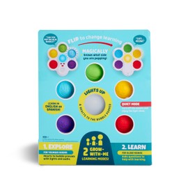 Chuckle & Roar - Pop It! and Learn - Educational and Electronic Popping Toy - Learn Numbers & Letters in Spanish or English - Great for Ages 6 Months to 2 Years