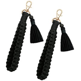 CHUQING Keyring Woman Macrame Handmade Bracelet Tassel Anyards for Keys, Car Keys, Kc02-04