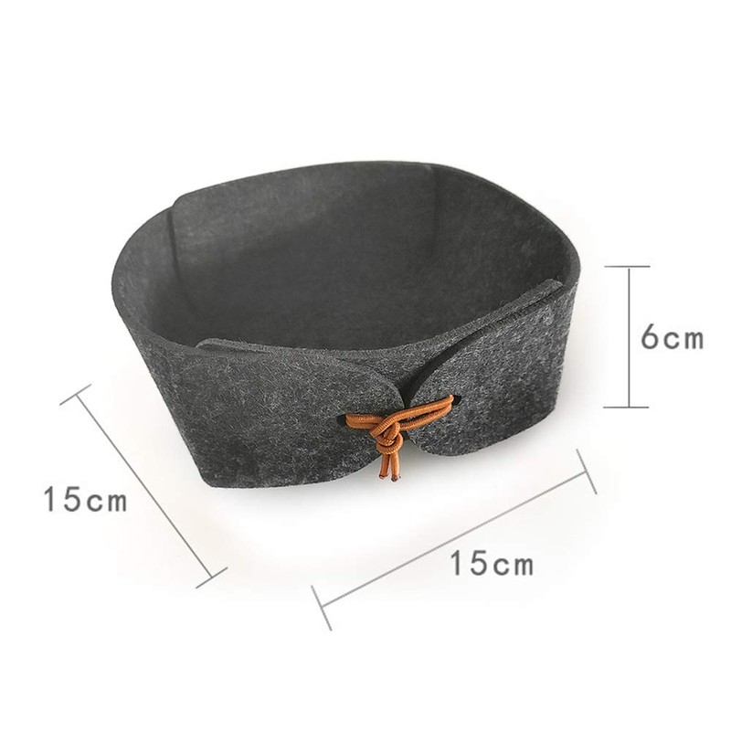 Nobranded Pack of 3 Felt Storage Boxes, Small, Foldable Felt