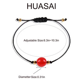 2PCS Carnelian Bracelet Red Carnelian Crystal Stone Bracelet Adjustable Healing Crystals Bracelet for Women… (Carnelian Bracelet)