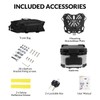 TINGPAI Motorcycle Top Case Set，Including Tail Box、Base Bracket、Backrest、Bag，Waterproof Aluminum Handle