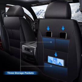 Unbranded For GMC Sierra 2500HD 2007-2018 Full Set Front Rear leather Truck Car Seat Cover