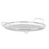 Stainless Steel Fruit Basket Double Handles Metal Mesh Drain Round
