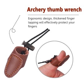 Perfeclan Soft Thumb Ring Archery Finger Guard for Reurve Bow Finger Guard for Traditional Archery Shooting Glove Brown