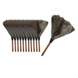 (New) 12-Pack (Cleaning Company Series) Alta Dusting Products 16" Premium Soft-Floss Ostrich Feather Duster with Stained Wooden Handle. Extra Strength Binding. Our Best Duster