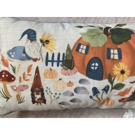 Storehouse Pillow Gnome Mushroom Fairy Pumpkin 12x24 Light Up Fall Holiday