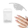 HARFINGTON Nail Art Beads 0.08" (2.0mm) Mini Metal 3D Caviar