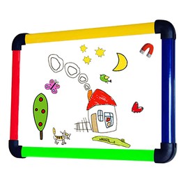 VIZ-PRO Children Board/Writing Whiteboard/Dry Erase Board, Colored Frame,12" X 8"