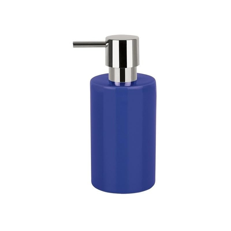 Spirella Tube Stoneware Soap Dispenser, Navy