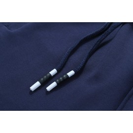 MO GOOD - Pantalones cortos casuales para hombre, para entrenamiento, cómodos, transpirables, grandes y altos, marino, 30-31