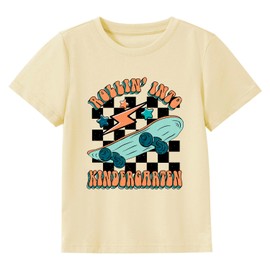 Rollin Into Kindergarten Shirt Toddler Kids 3st Day of Kindergarten Shirt Back to School Boys Girls Outfit Clothes
