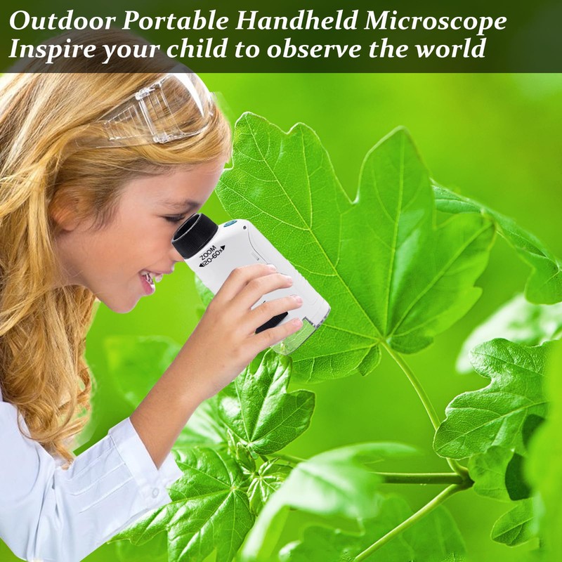 Viceda Mini Microscope for Kids, 60-120x Magnification, Portable Pocket Microscope