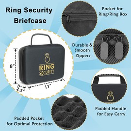 Ring Security Wedding Ring Bearer Proposal Box Gifts, Sunglasses, Kids Toy Badge, Earpiece Earplugs, Toy Handcuffs With Keys for Boys, Sturdy Briefcase, Wedding Stuff