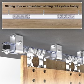 8 Wheels Trolley Assembly Compatible Unistrut 1-5/8"Wide & Taller Strut Channel Track for Beam Hoist Trolley or Sliding Door Rollers,Rail Track System-Garages -Warehouse 2Pack