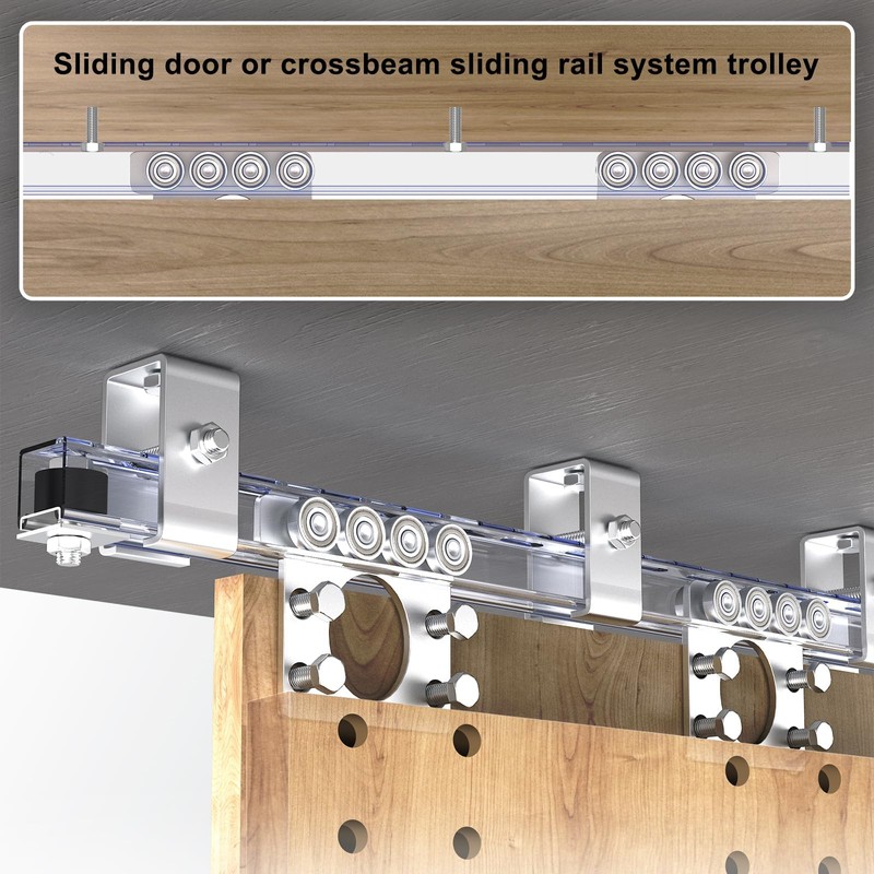 8 Wheels Trolley Assembly Compatible Unistrut 1-5/8"Wide & Taller Strut