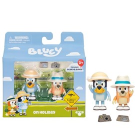 Giochi Preziosi Bluey - Bluey and Bingo Movable Figures Between 5 and 7 cm Height with Accessories, Theme Family Travel, for Children from 3 Years