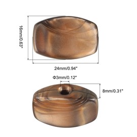 PATIKIL Guitar Tuning Peg Button Machine Head Oval Acrylic Button Brown for Electric Folk Acoustic Guitar with 6 Screws 12 Ferrules