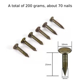 200 Grams Clout Nails 25mm, Shed Roof Roofing Felt Nails Tacks, Large Head Alloy Steel Pins for Securing Outdoor Woodwork Fence Construction