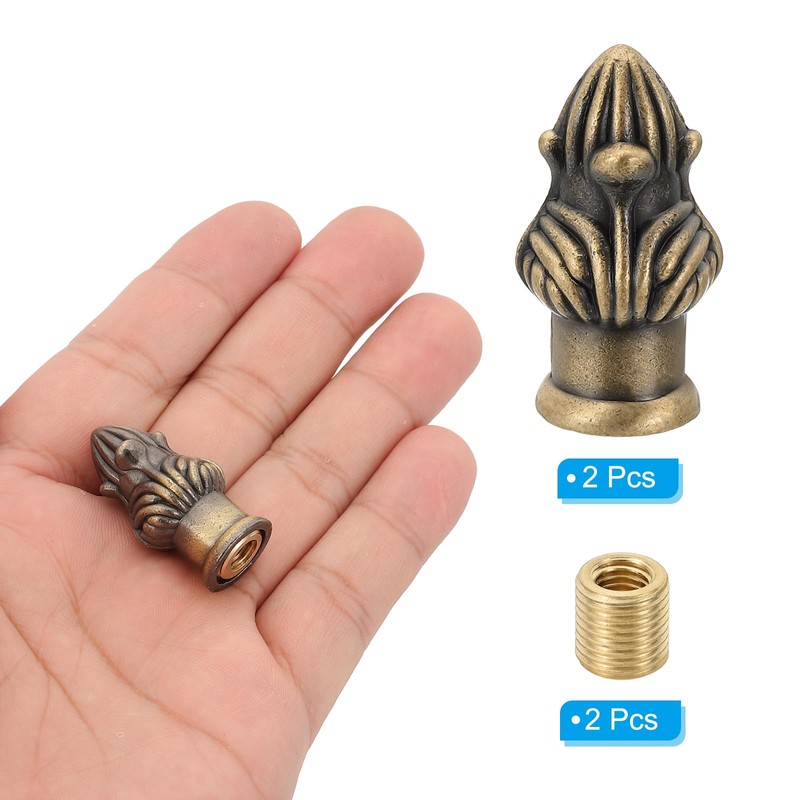 PATIKIL 33 x 16mm Lamp Finials Caps Knob, 2 Set