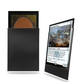 Black Card Sleeves 200 Pack Compatible with MTG Card Sleeves Sturdy Matte Back Finish, Perfect Shuffling - Protect All Your Trading Collectible Cards by Fabmaker, Never Tear 66x91mm