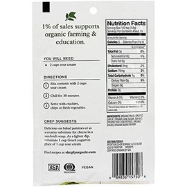 Simply Organic Onion & Chive Dip Mix, Certified Organic | 1 oz | Pack of 12