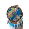 46 Year AA Medallion Marble Tahiti Teal Pink Gold Sobriety