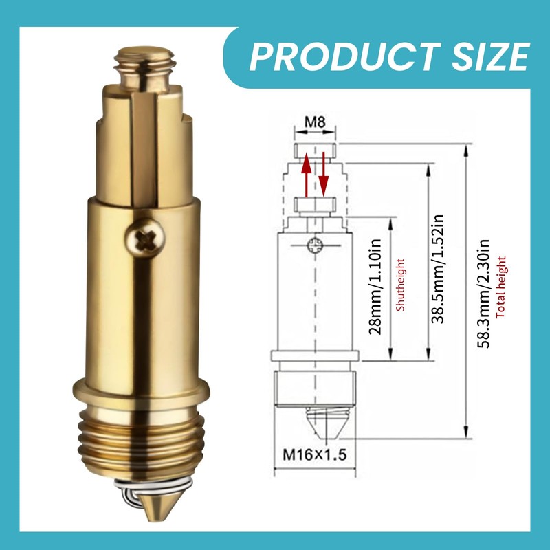 2 Pcs Basin Sink Clicker Pop Up Bolt Bath Sink