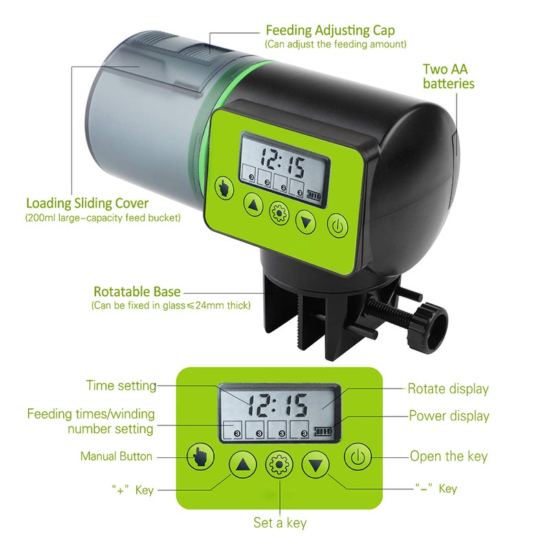 Automatic Fish Feeder Electric Auto Fish Feeder Aquarium Tank Timer