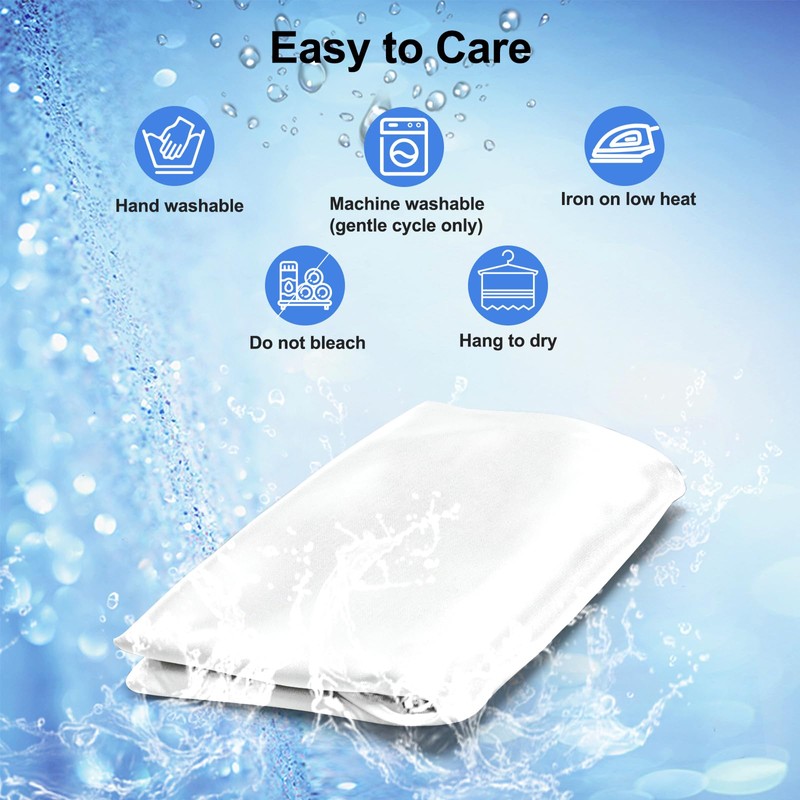 Pack of 2 Satin Pillowcases for Memory Foam Pillows, 40