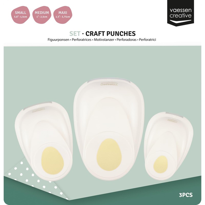Vaessen Creative Craft Paper Punch - Eggs - 3 Pcs