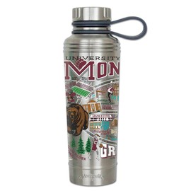 catstudio University Of Montana Collegiate Stainless Steel Water Bottle | Triple Wall Insulation With Non Slip Bottom | Great For Running, Hiking, Sports, & Travel
