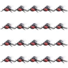 Zerodis Simulated Flies Toy 20pcs Plastic Party Joke Flies Model Toy Housefly Toy Prank Toy Simulation Fly for Children and Pets(#1)