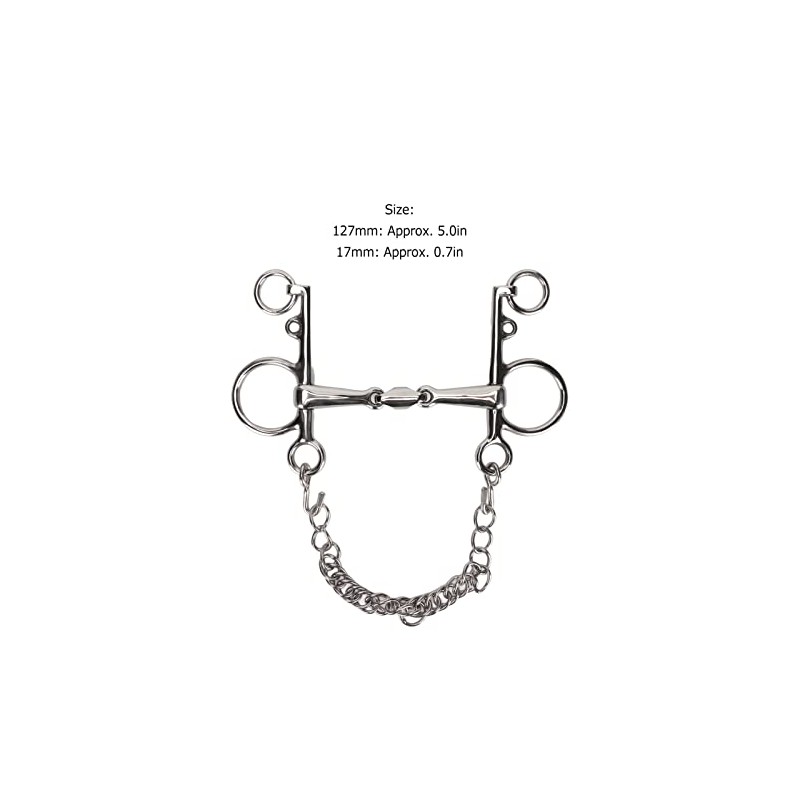 Naroote Pelham bit, Horse Pelham bit Acero Inoxidable Duradero para