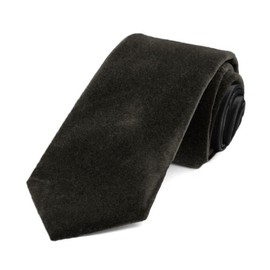 tiemart Velvet Slim Neckties, 2.5" Width (Gray Velvet)