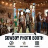 Hopzab Western Photo Booth Backdrop, Cowboy Party Decorations, Reusable Polyester