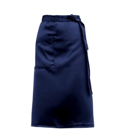 heavenlife Vorbinder Unisex Women's Apron, 68 x 70 cm, Adjustable Long Front Tie, Cooking Apron with Pocket for Restaurants, Cafés, Barbecues, navy