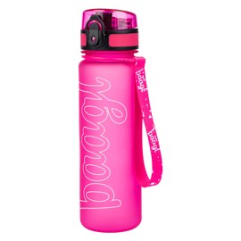 Baagl Children's Water Bottle, Leak-Proof Water Bottle, 500 ml, School and Sports Bottle for Girls, Tritan (Logo Pink)