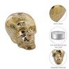 Glass Skull Tealight Holder - Set of 2 Gold