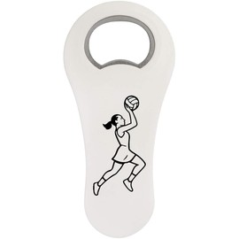 Azeeda 'Netball-Spieler-Aktion' Magnetischer Flaschenöffner (BO00095105)