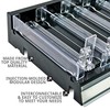 Azar Displays 225830-SHORT-BLK Adjustable Short Divider Bin Cosmetic Tray with