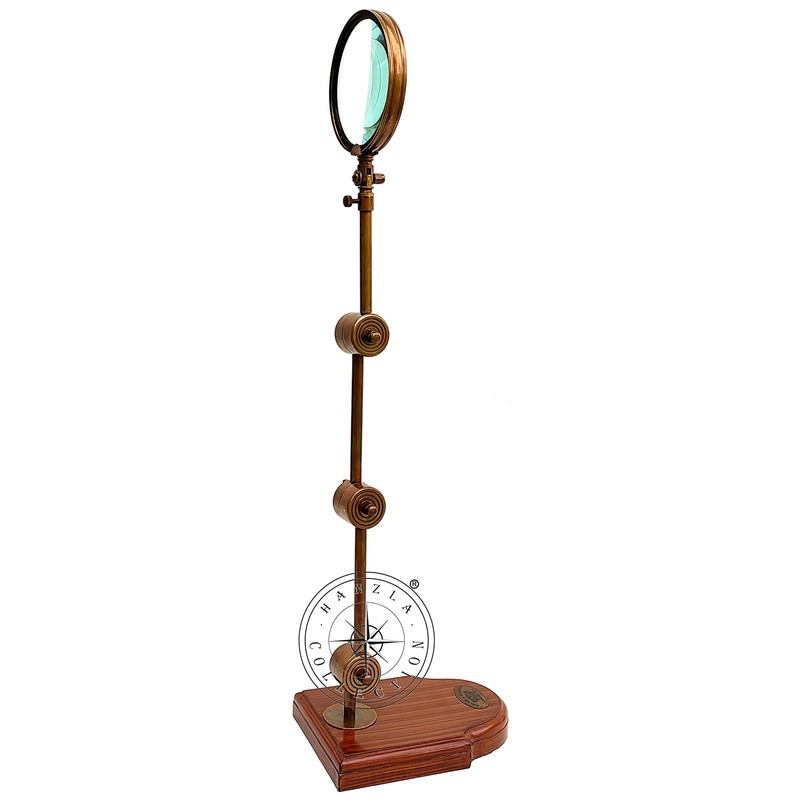 Antique Desk Magnifier Moveable Lens Kelvin & Hugnes London Marine