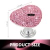 Opuweiy Car Start Button, Bling Heart-Shaped Ceramic Decorative Ignition Button,