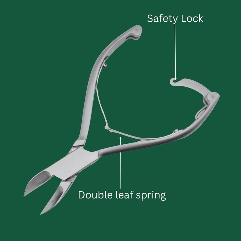 Precision Cut Chiropodist Toenail Clippers - Heavy-Duty Concaved Blades for