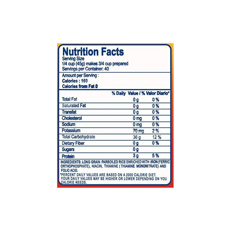 Yummmy Parboiled Long Grain Rice - Arroz Precocido, 4 Lb.,