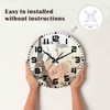NOMEDOGYIM Eiffel Tower Wall Clock Battery Operated Angel Arrow Heart