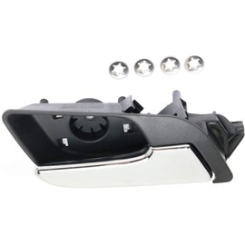 For Chevy Malibu 2013 2014 2015 2016 Interior Door Handle Front OR Rear Passenger Side Textured Black Bezel with Chrome Lever | Trim:All Submodels