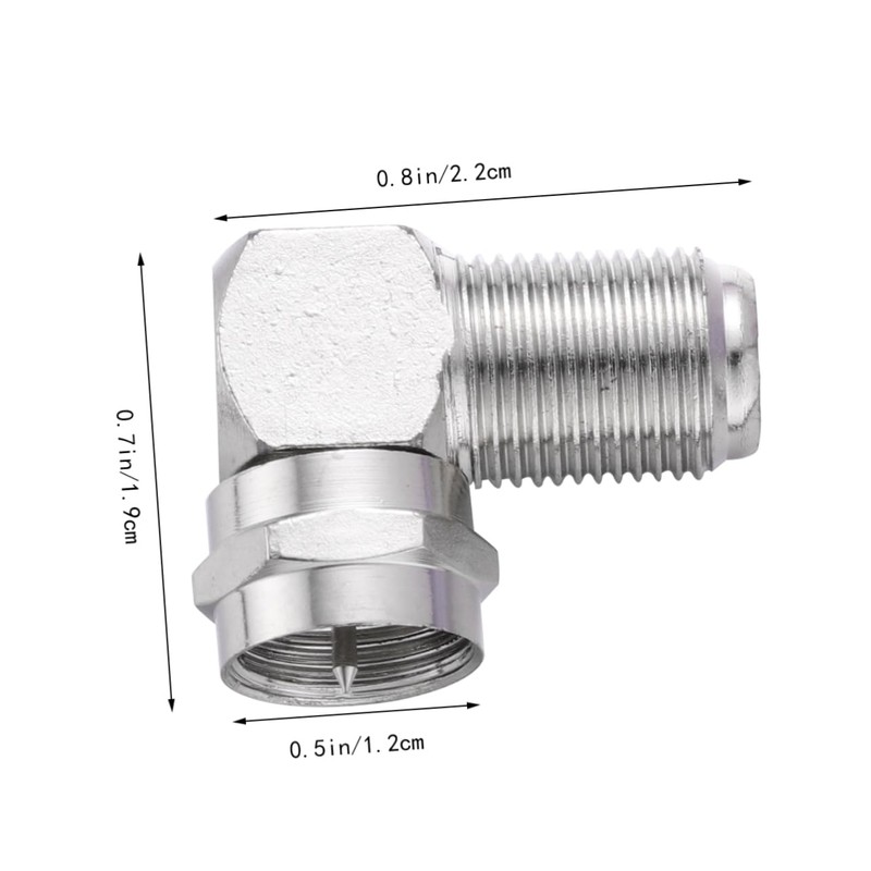 TEHAUX 5Pc Male to Female Right Angle Connector Adapter for